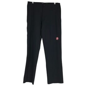 CASTELLI - MEN'S LARGE -BLACK POLYESTER BLEND STRETCH OVER PANTS